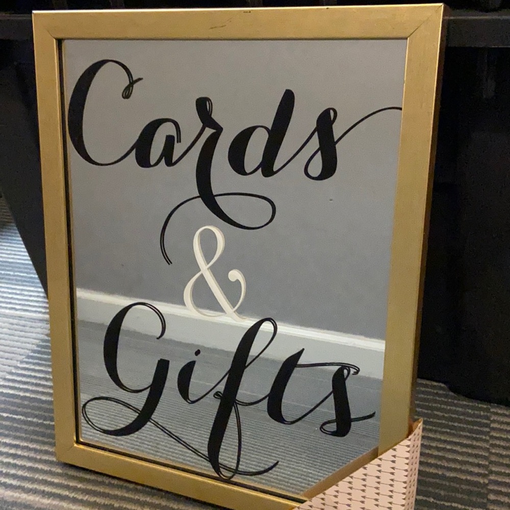 Card & Gifts sign for weddings and events